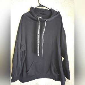 Cozy Black Drawstring Hoodie